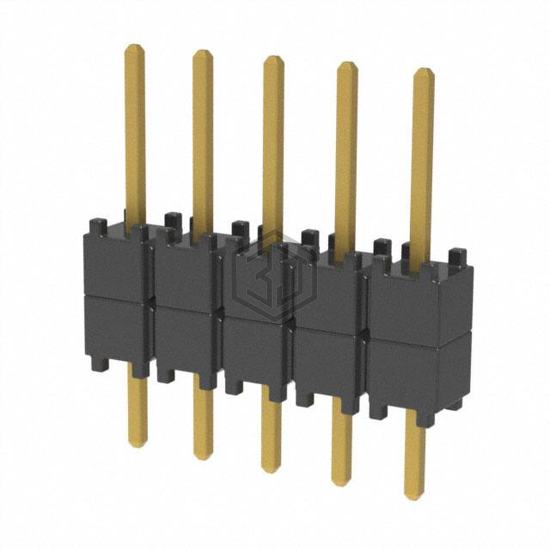 DW-05-08-G-S-200 - Samtec Inc. - Rectangular Connectors - Board Spacers, Stackers (Board to Board)