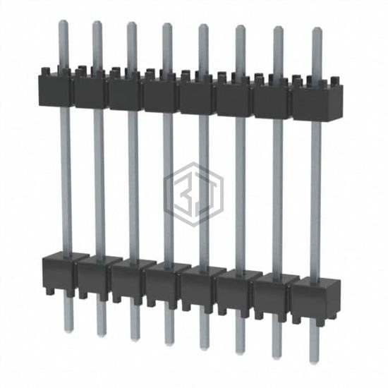 DW-08-10-T-S-600 - Samtec Inc. - Rectangular Connectors - Board Spacers, Stackers (Board to Board)
