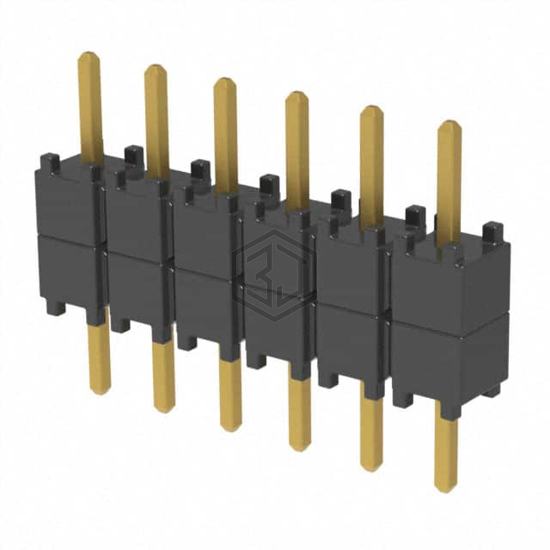 DW-06-07-G-S-200 - Samtec Inc. - Rectangular Connectors - Board Spacers, Stackers (Board to Board)