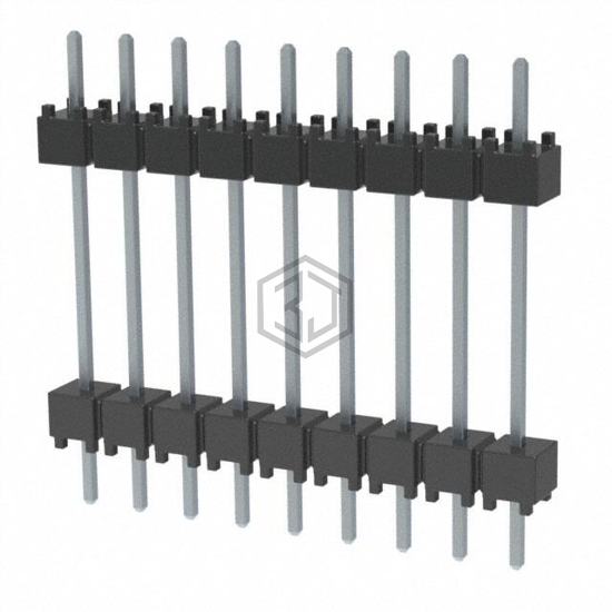 DW-09-10-T-S-600 - Samtec Inc. - Rectangular Connectors - Board Spacers, Stackers (Board to Board)