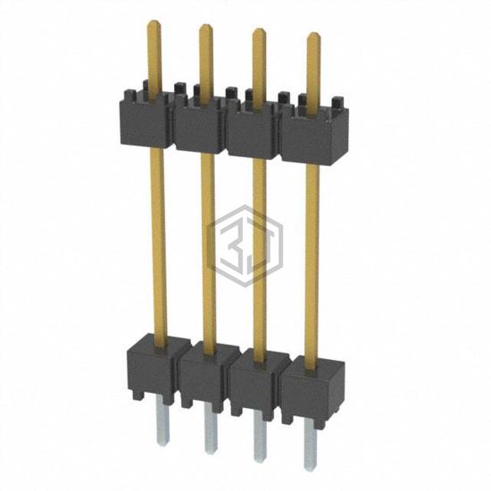 DW-04-10-L-S-600 - Samtec Inc. - Rectangular Connectors - Board Spacers, Stackers (Board to Board)