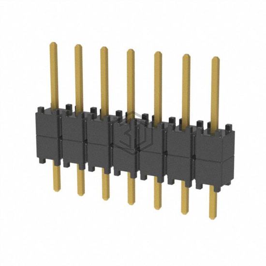 DW-07-08-G-S-200 - Samtec Inc. - Rectangular Connectors - Board Spacers, Stackers (Board to Board)