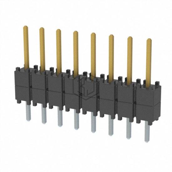 DW-08-08-L-S-200 - Samtec Inc. - Rectangular Connectors - Board Spacers, Stackers (Board to Board)