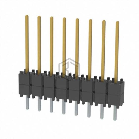 DW-08-09-L-S-200 - Samtec Inc. - Rectangular Connectors - Board Spacers, Stackers (Board to Board)