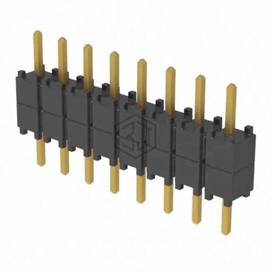 DW-08-07-G-S-200 - Samtec Inc. - Rectangular Connectors - Board Spacers, Stackers (Board to Board)