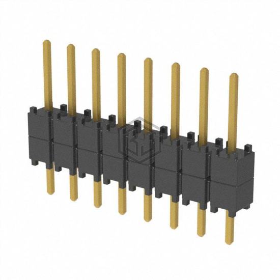 DW-08-08-G-S-200 - Samtec Inc. - Rectangular Connectors - Board Spacers, Stackers (Board to Board)