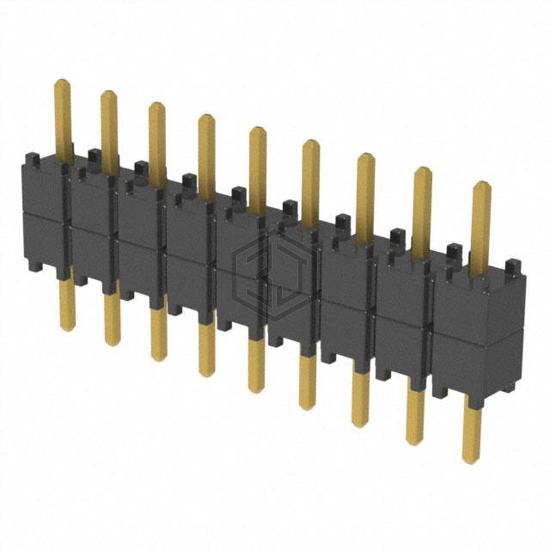 DW-09-07-G-S-200 - Samtec Inc. - Rectangular Connectors - Board Spacers, Stackers (Board to Board)
