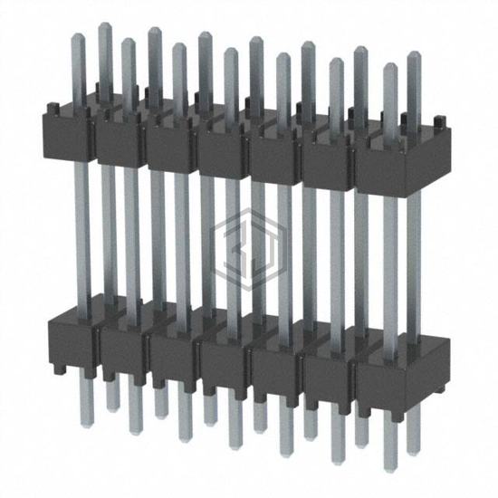 DW-07-10-T-D-500 - Samtec Inc. - Rectangular Connectors - Board Spacers, Stackers (Board to Board)