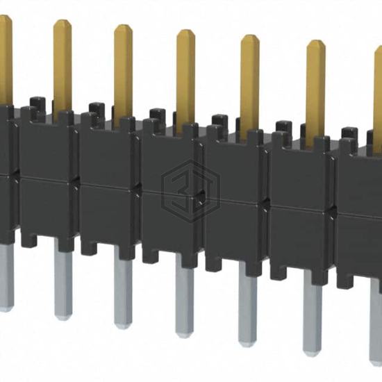 DW-14-07-L-S-200 - Samtec Inc. - Rectangular Connectors - Board Spacers, Stackers (Board to Board)