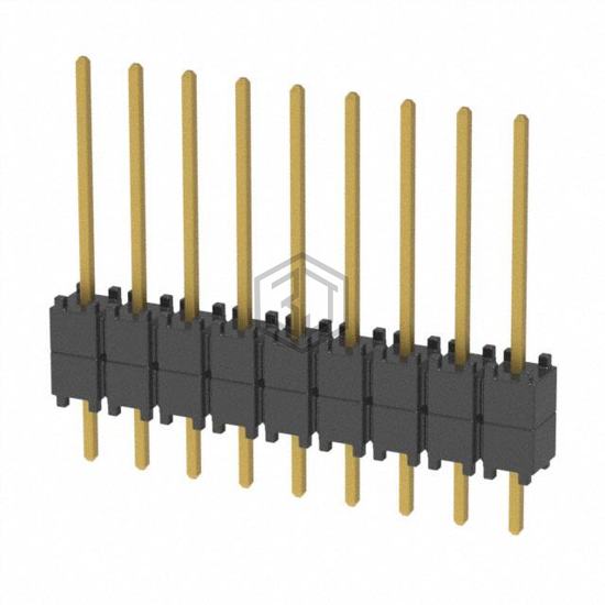 DW-09-09-G-S-200 - Samtec Inc. - Rectangular Connectors - Board Spacers, Stackers (Board to Board)