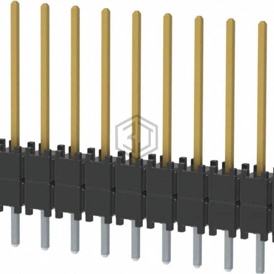 DW-50-09-S-S-200 - Samtec Inc. - Rectangular Connectors - Board Spacers, Stackers (Board to Board)