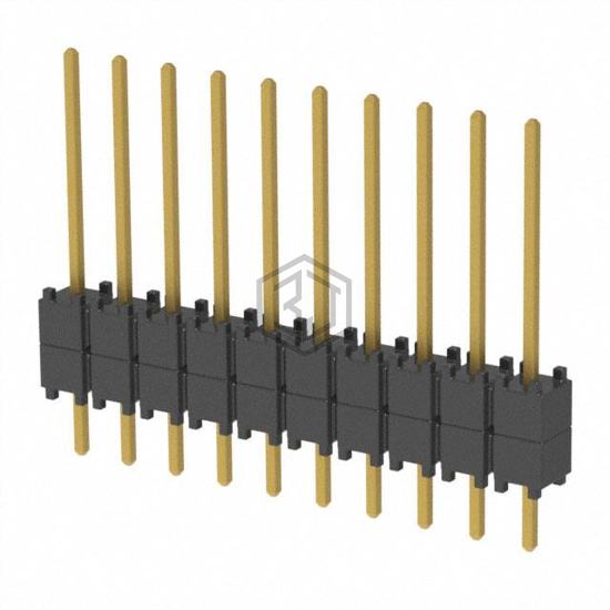 DW-10-09-G-S-200 - Samtec Inc. - Rectangular Connectors - Board Spacers, Stackers (Board to Board)