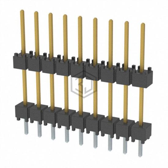 DW-09-10-S-S-450 - Samtec Inc. - Rectangular Connectors - Board Spacers, Stackers (Board to Board)