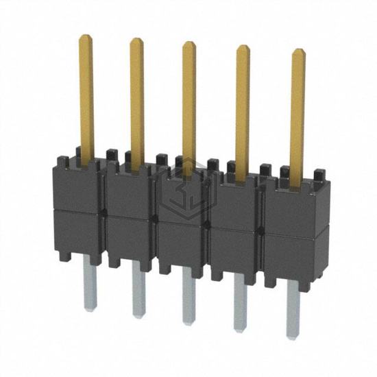 DW-05-08-L-S-200 - Samtec Inc. - Rectangular Connectors - Board Spacers, Stackers (Board to Board)