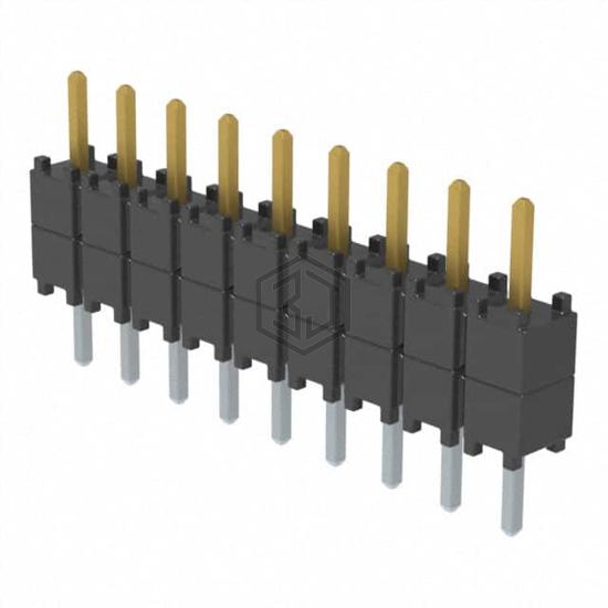 DW-09-07-L-S-200 - Samtec Inc. - Rectangular Connectors - Board Spacers, Stackers (Board to Board)