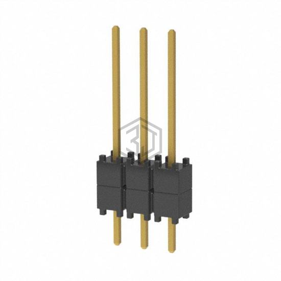 DW-03-09-G-S-200 - Samtec Inc. - Rectangular Connectors - Board Spacers, Stackers (Board to Board)