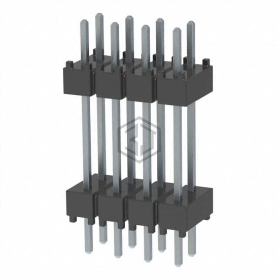 DW-04-10-T-D-500 - Samtec Inc. - Rectangular Connectors - Board Spacers, Stackers (Board to Board)