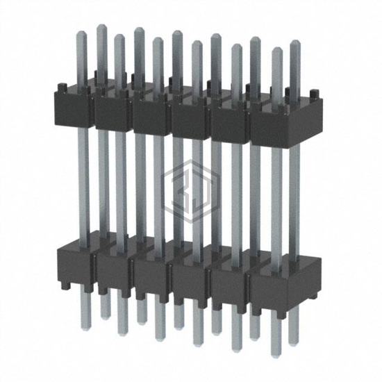 DW-06-10-T-D-500 - Samtec Inc. - Rectangular Connectors - Board Spacers, Stackers (Board to Board)