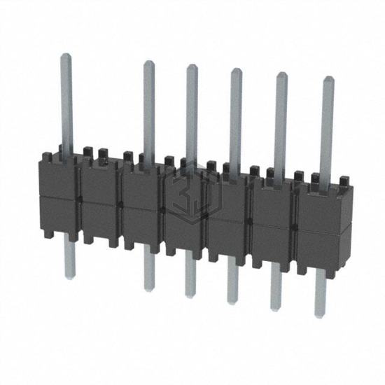 DW-07-08-T-S-200-002 - Samtec Inc. - Rectangular Connectors - Board Spacers, Stackers (Board to Board)