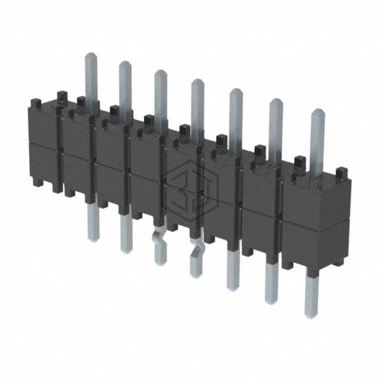 DW-08-07-T-S-200-LL-001 - Samtec Inc. - Rectangular Connectors - Board Spacers, Stackers (Board to Board)