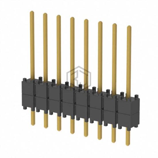 DW-08-09-G-S-200 - Samtec Inc. - Rectangular Connectors - Board Spacers, Stackers (Board to Board)