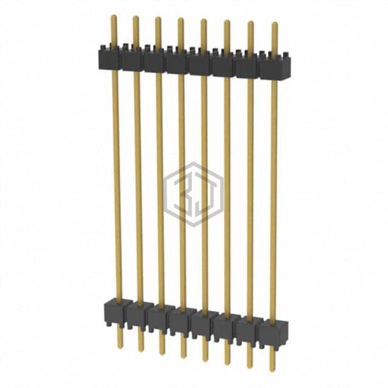 DW-08-14-G-S-1200 - Samtec Inc. - Rectangular Connectors - Board Spacers, Stackers (Board to Board)