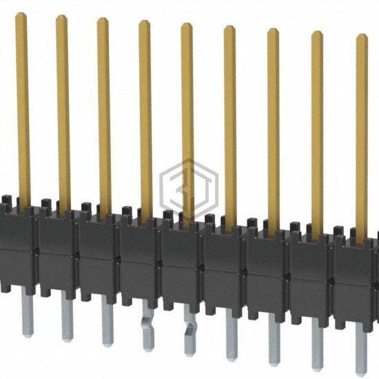 DW-50-09-L-S-200-LL - Samtec Inc. - Rectangular Connectors - Board Spacers, Stackers (Board to Board)