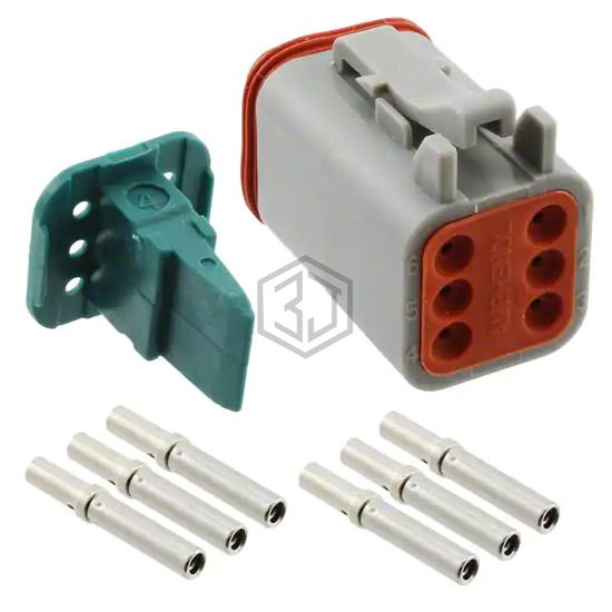 AT06-6S-KIT01 - Amphenol Sine Systems Corp - Rectangular Connectors - Free Hanging, Panel Mount