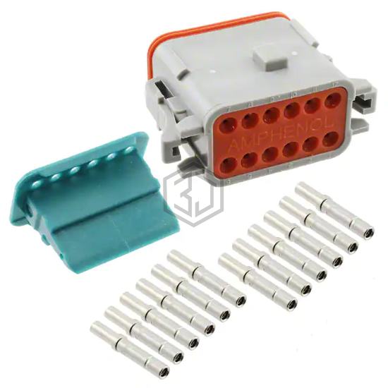 AT06-12SA-KIT01 - Amphenol Sine Systems Corp - Rectangular Connectors - Free Hanging, Panel Mount