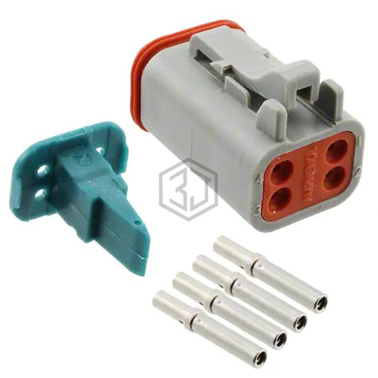AT06-4S-KIT01 - Amphenol Sine Systems Corp - Rectangular Connectors - Free Hanging, Panel Mount