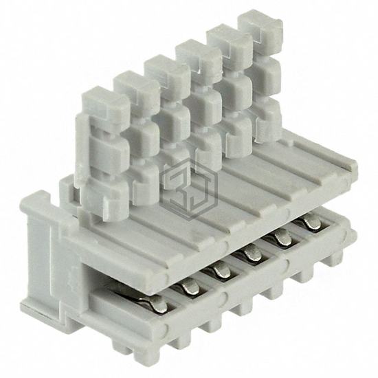 284930-6 - TE Connectivity AMP Connectors - Rectangular Connectors - Free Hanging, Panel Mount