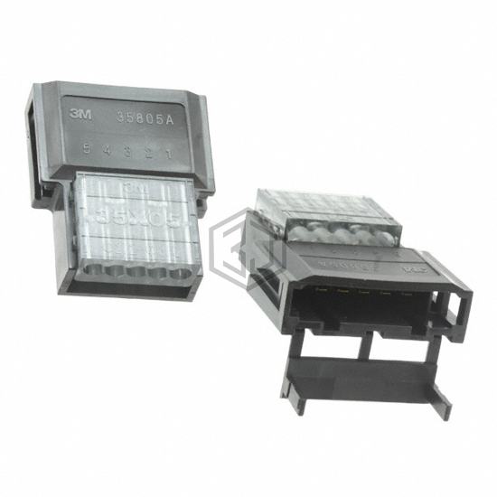 35805-6080-A00GF - 3M - Rectangular Connectors - Free Hanging, Panel Mount