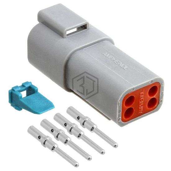 AT04-4P-KIT01 - Amphenol Sine Systems Corp - Rectangular Connectors - Free Hanging, Panel Mount