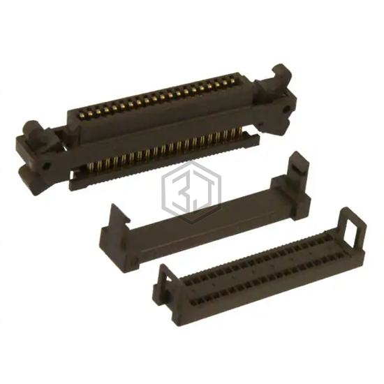 P25LE-040S-DA - 3M - Rectangular Connectors - Free Hanging, Panel Mount