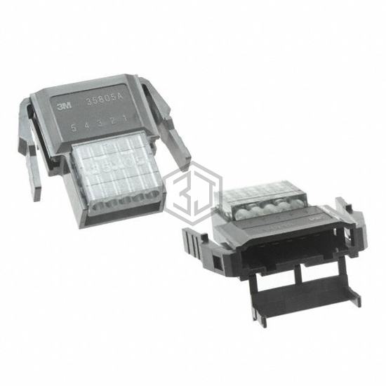 35805-6080-AP0GF - 3M - Rectangular Connectors - Free Hanging, Panel Mount
