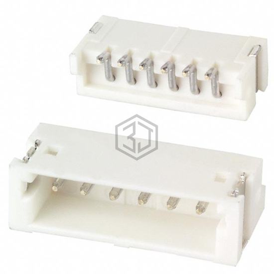 S6B-ZR-SM4A-TF(LF)(SN) - JST Sales America Inc. - Rectangular Connectors - Headers, Male Pins