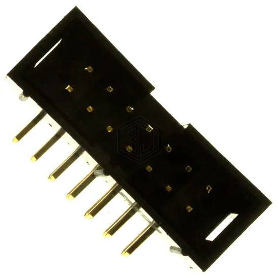 SBH11-PBPC-D07-RA-BK - Sullins Connector Solutions - Rectangular Connectors - Headers, Male Pins