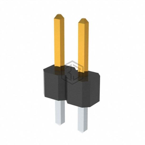 PCC02SAAN - Sullins Connector Solutions - Rectangular Connectors - Headers, Male Pins