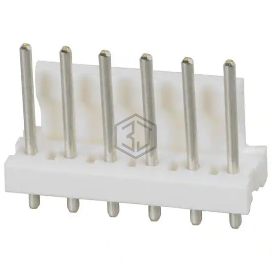 644753-6 - TE Connectivity AMP Connectors - Rectangular Connectors - Headers, Male Pins