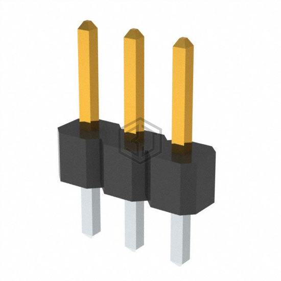 PCC03SAAN - Sullins Connector Solutions - Rectangular Connectors - Headers, Male Pins
