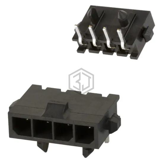 1445098-4 - TE Connectivity AMP Connectors - Rectangular Connectors - Headers, Male Pins