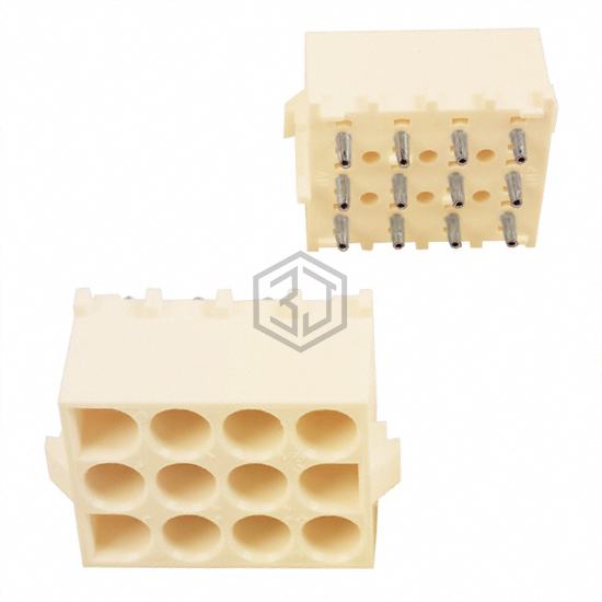 350764-4 - TE Connectivity AMP Connectors - Rectangular Connectors - Headers, Receptacles, Female Sockets