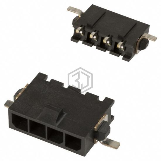 2-1445100-4 - TE Connectivity AMP Connectors - Rectangular Connectors - Headers, Male Pins