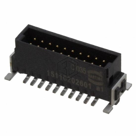 15110202601000 - HARTING - Rectangular Connectors - Headers, Male Pins