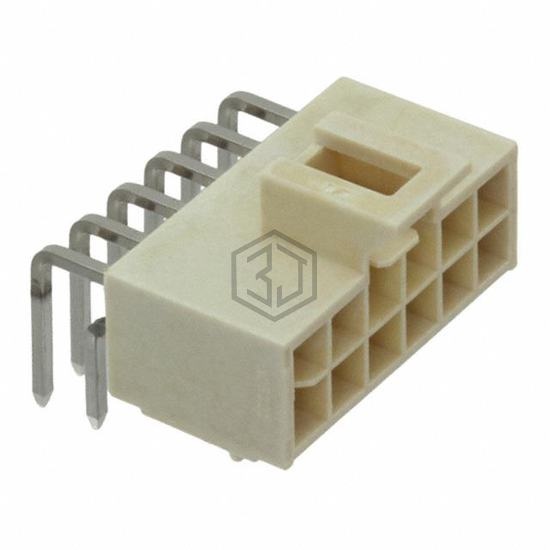 1053142312 - Molex - Rectangular Connectors - Headers, Male Pins