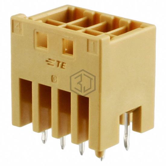 4-1971906-4 - TE Connectivity AMP Connectors - Rectangular Connectors - Headers, Male Pins