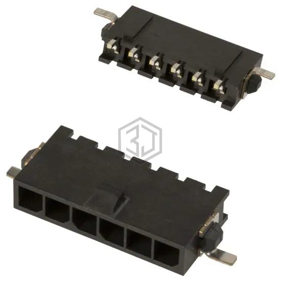 2-1445057-6 - TE Connectivity AMP Connectors - Rectangular Connectors - Headers, Male Pins