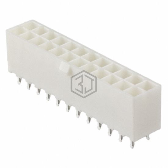 2-1586038-4 - TE Connectivity AMP Connectors - Rectangular Connectors - Headers, Male Pins