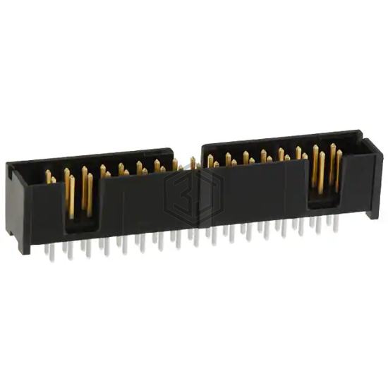 103308-7 - TE Connectivity AMP Connectors - Rectangular Connectors - Headers, Male Pins