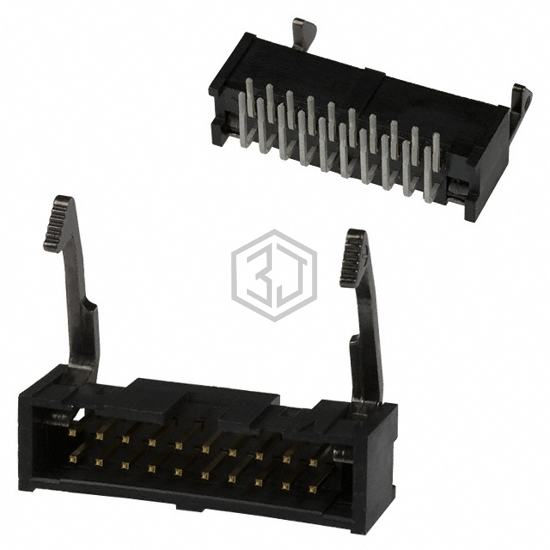 1761607-7 - TE Connectivity AMP Connectors - Rectangular Connectors - Headers, Male Pins